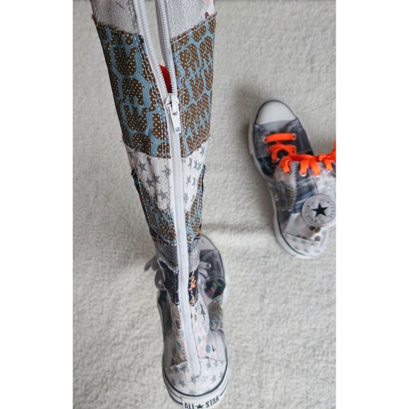Converse Chuck Taylor All Star Patchwork Knee High Sneaker Women 8 - Picture 7 of 11